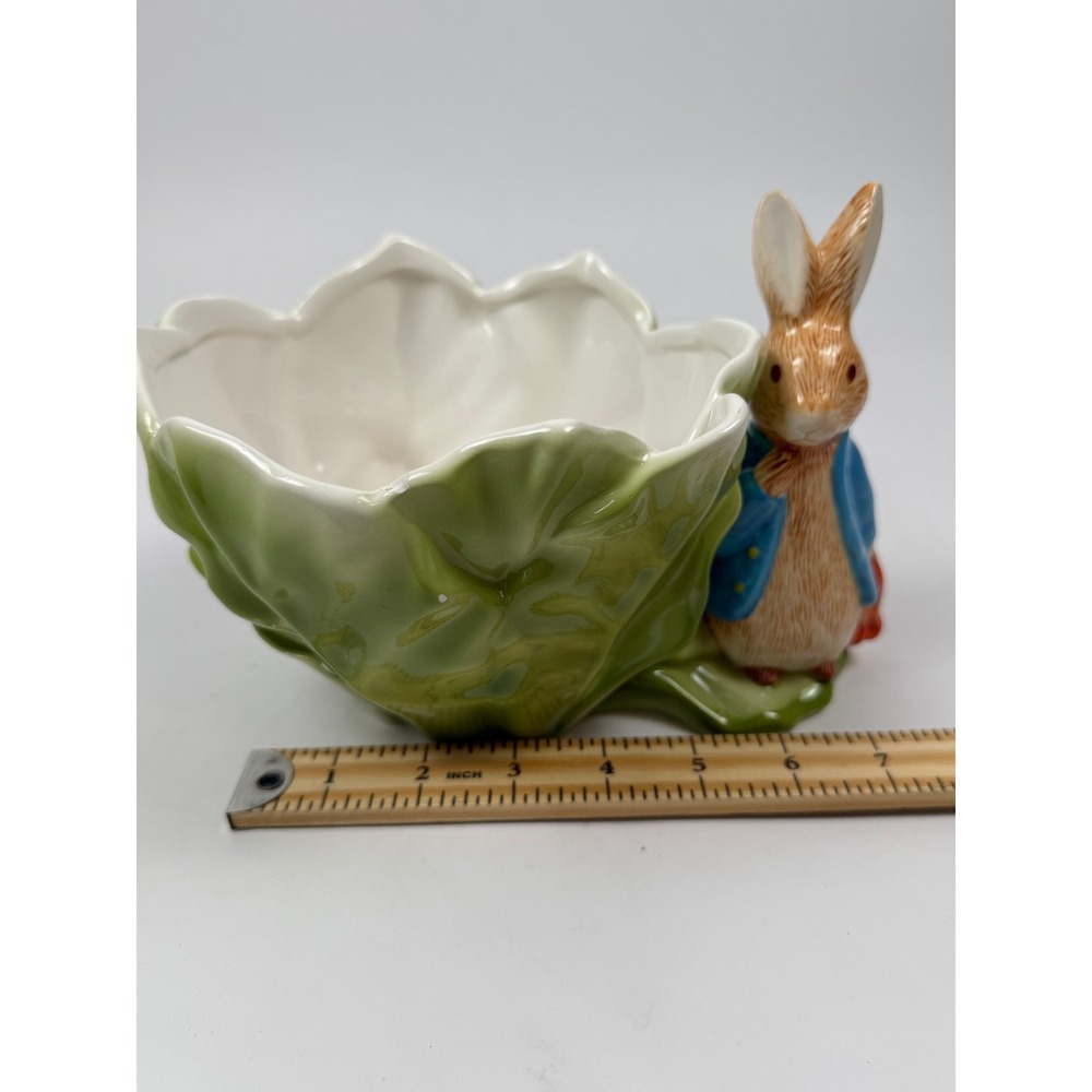Sweet 1998 BEATRIX POTTER Teleflora Gift PETER RABBIT Figurine Cabbage Bowl
